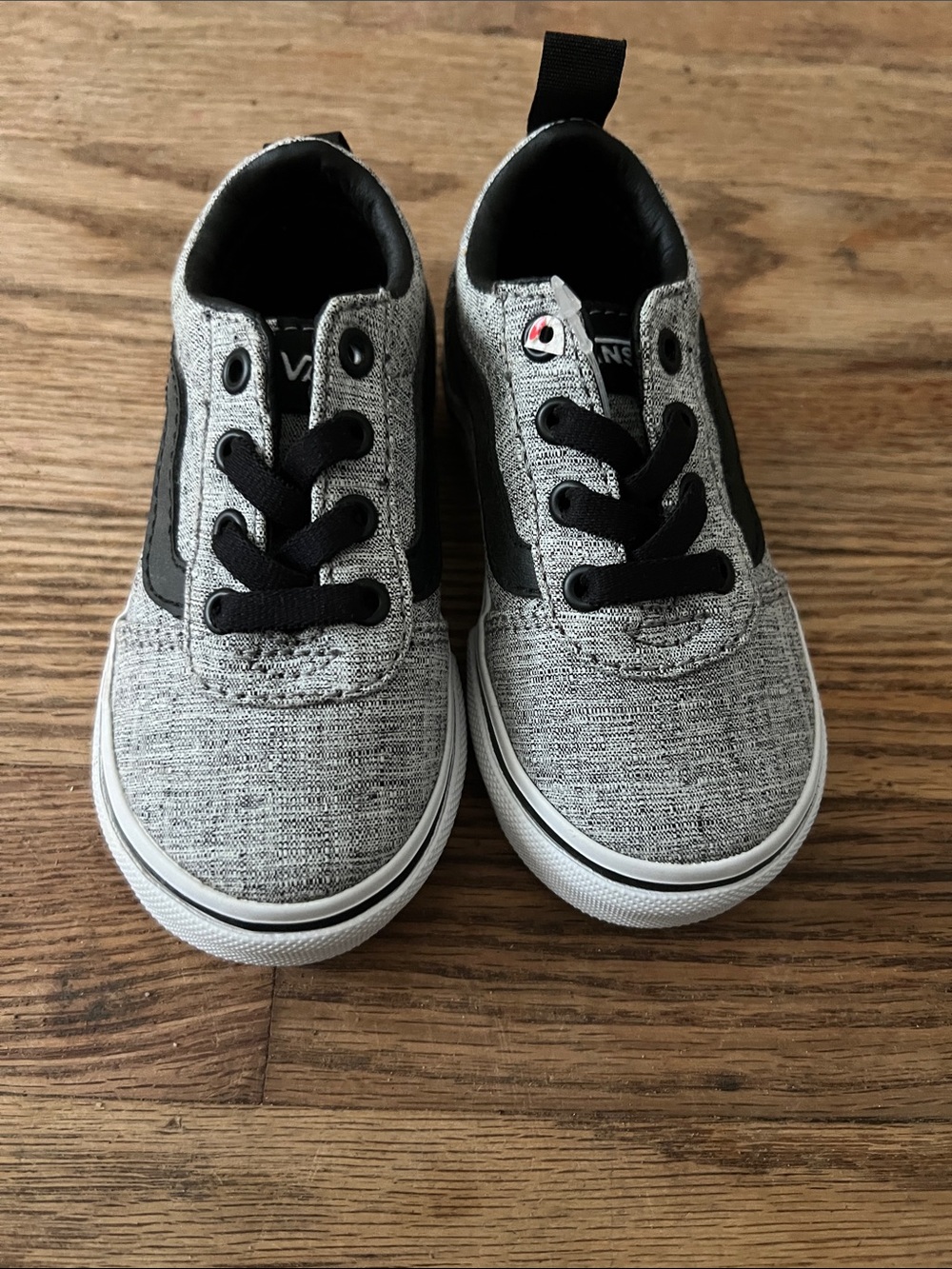 Vans baby Grey and Black Slip-On Style Sneakers
